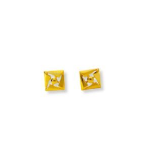 Square Shine Gold Ladies Earrings