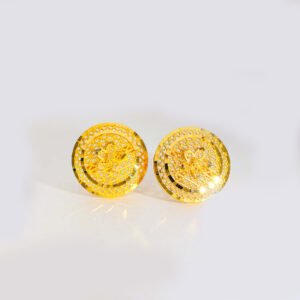 Golden Mesh Bloom Gold Earrings