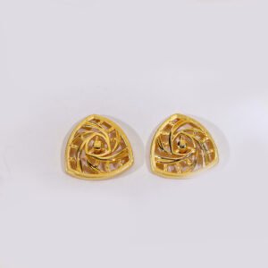 Golden Spiral Gold Earring