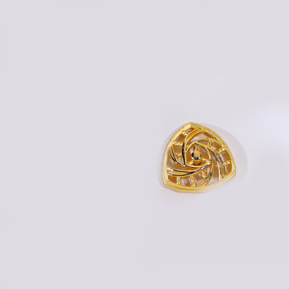 Golden Spiral Gold Earring - Image 2