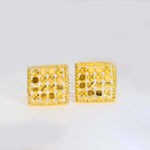 Golden Mosaic Gold Earring
