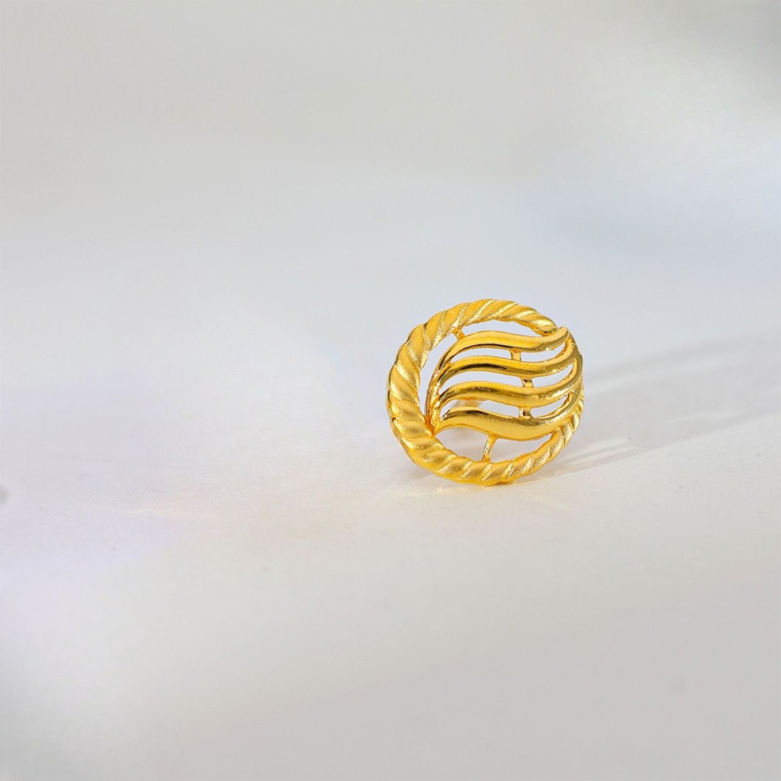 Golden Wave Gold Earrings - Image 2