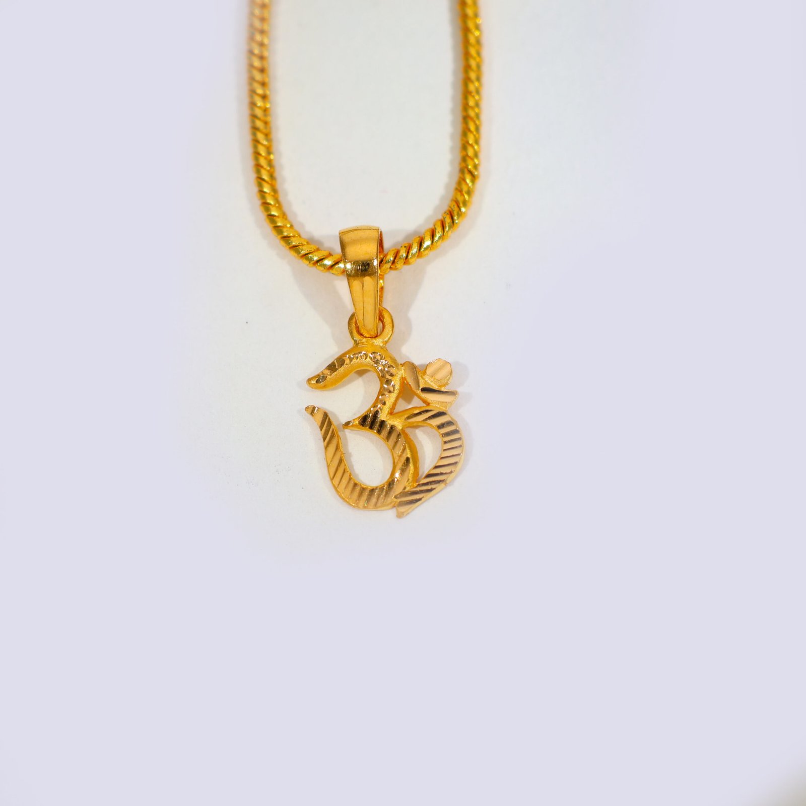 Trishul Om Gold Pendant - Image 2