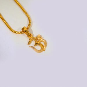 Trishul Om Gold Pendant