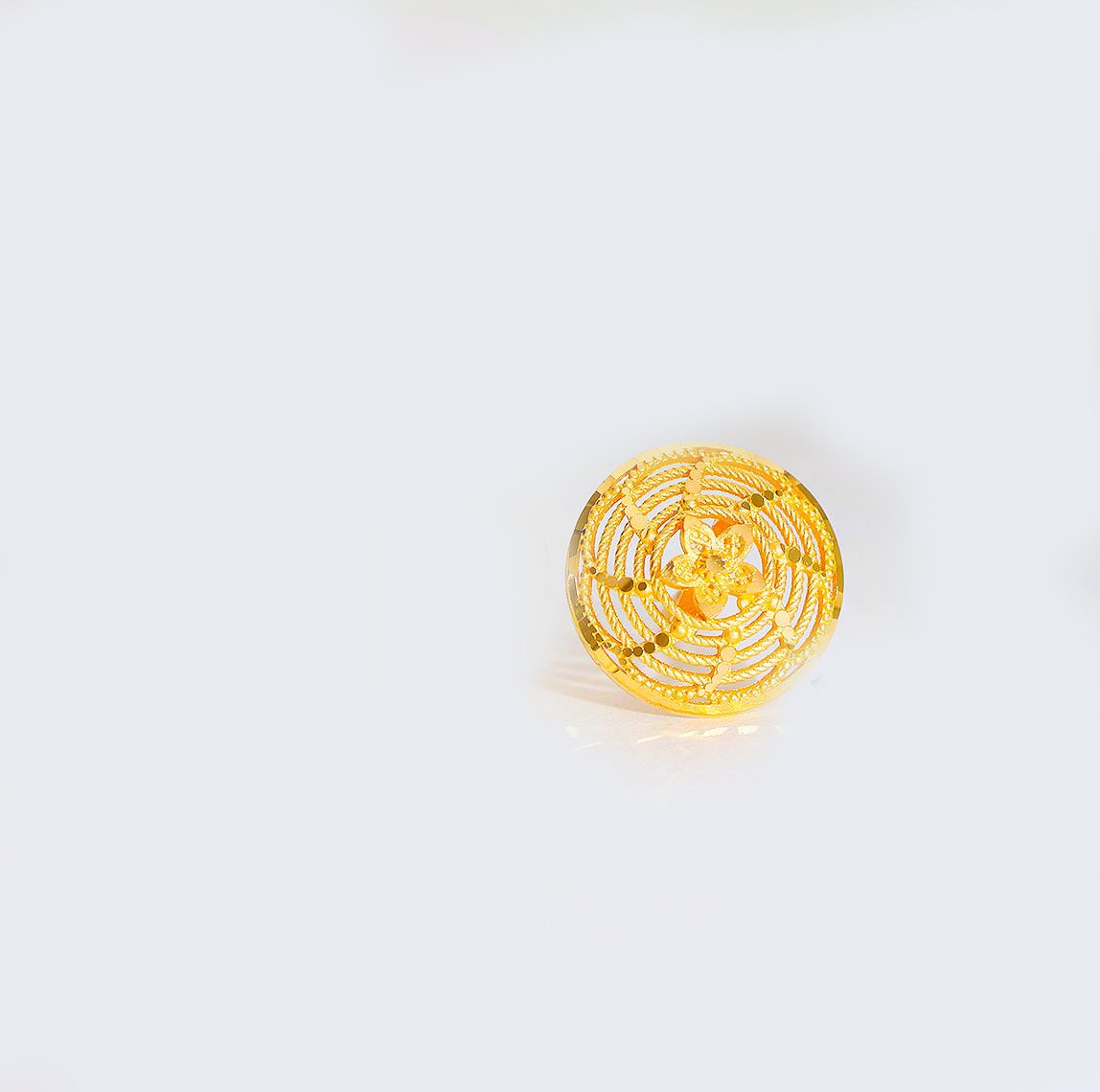 Golden Spiral Bloom Gold Earrings - Image 2