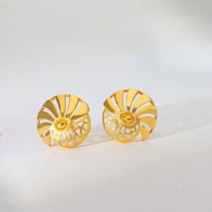 Golden Spiral Gold Earrings