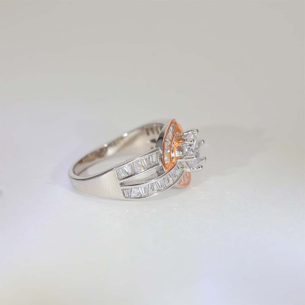 Rose Orbit Diamond Cocktail Ring - Image 2