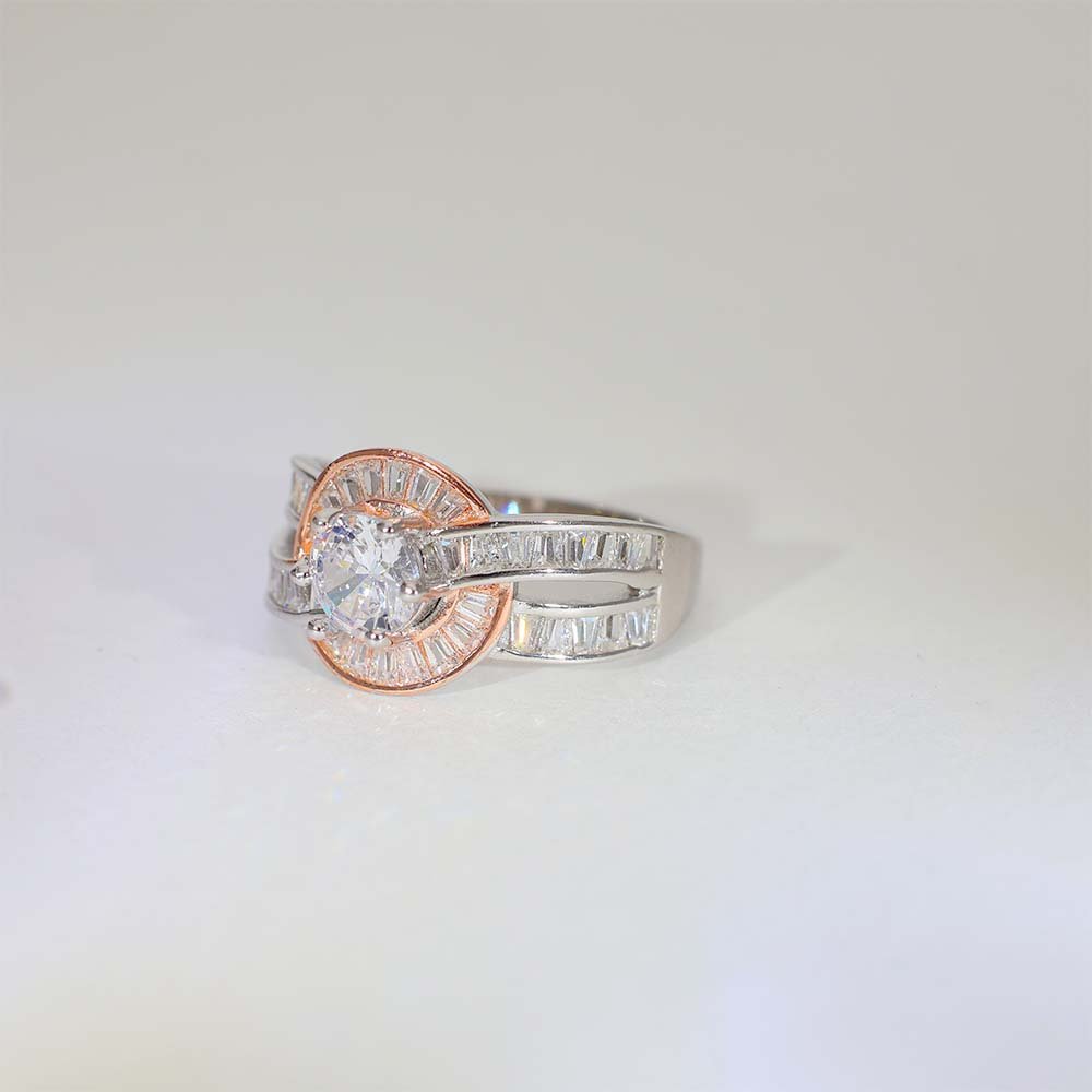 Rose Orbit Diamond Cocktail Ring - Image 3