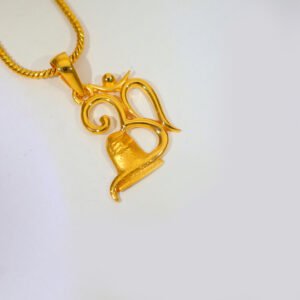 Shiv Om Gold Pendant