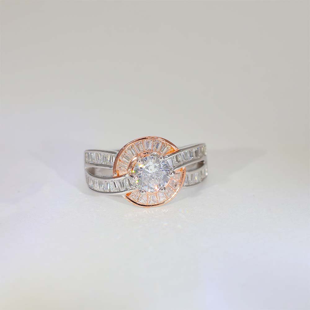 Rose Orbit Diamond Cocktail Ring