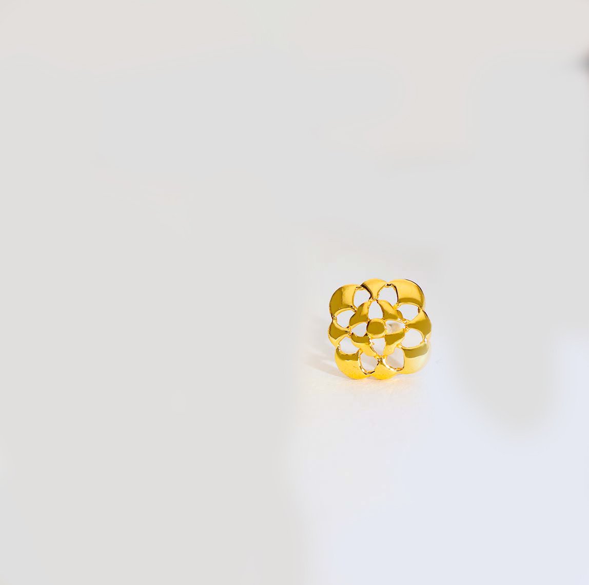 Golden Blossom Gold Earring - Image 2