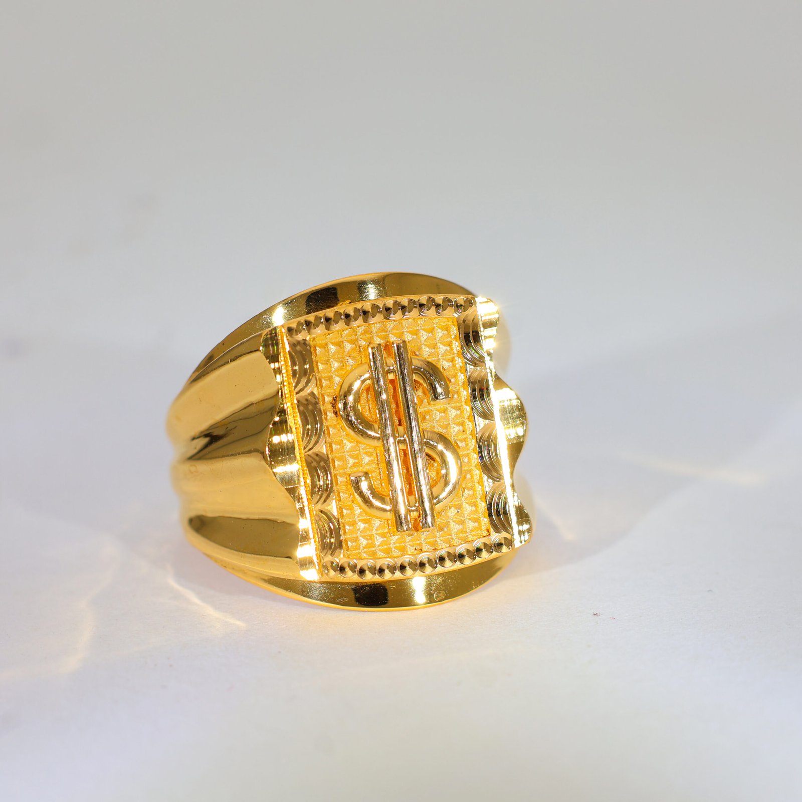 Money Mark Gold Gents Ring