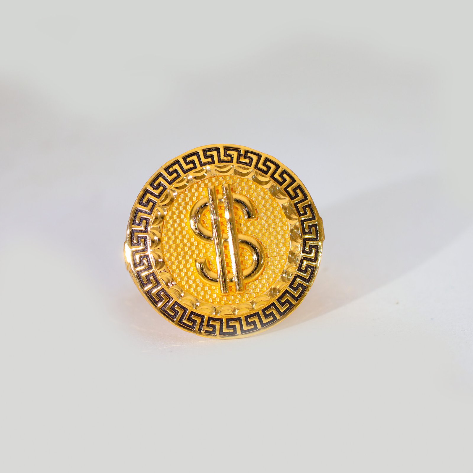Fortune Mark Gold Gents Ring - Image 4