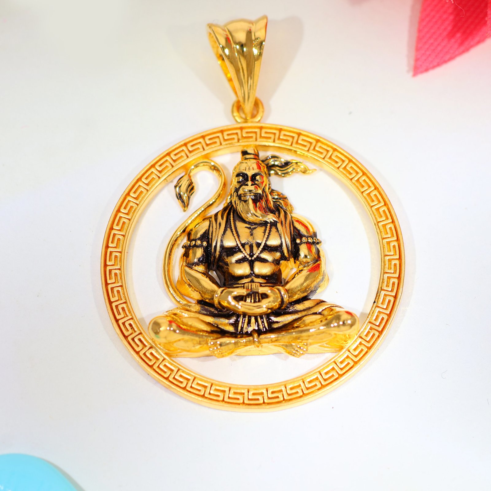 Bajrang Bali Gold Gents Pendant - Image 3