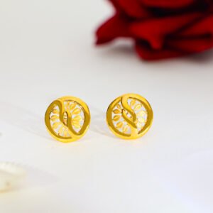 Grace Wing Gold Stud Earrings