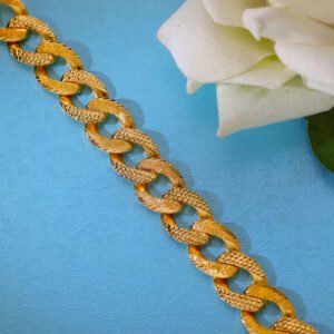 Regal Block Gold Gents Bracelet