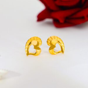 Modern Square Gold Stud Earrings