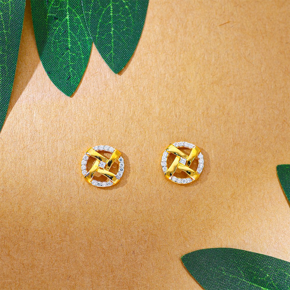 Eternal Spark Floral Stud Earrings
