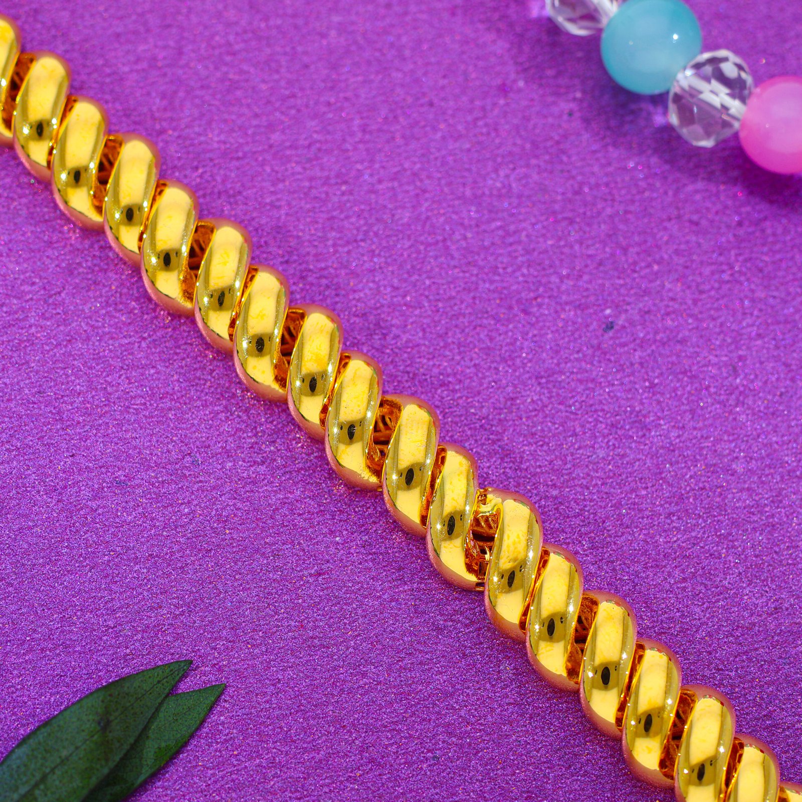 Imperial Grid Gold Bracelet