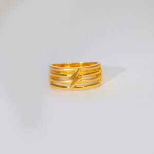 Thunder Glow Gold Ladies Ring