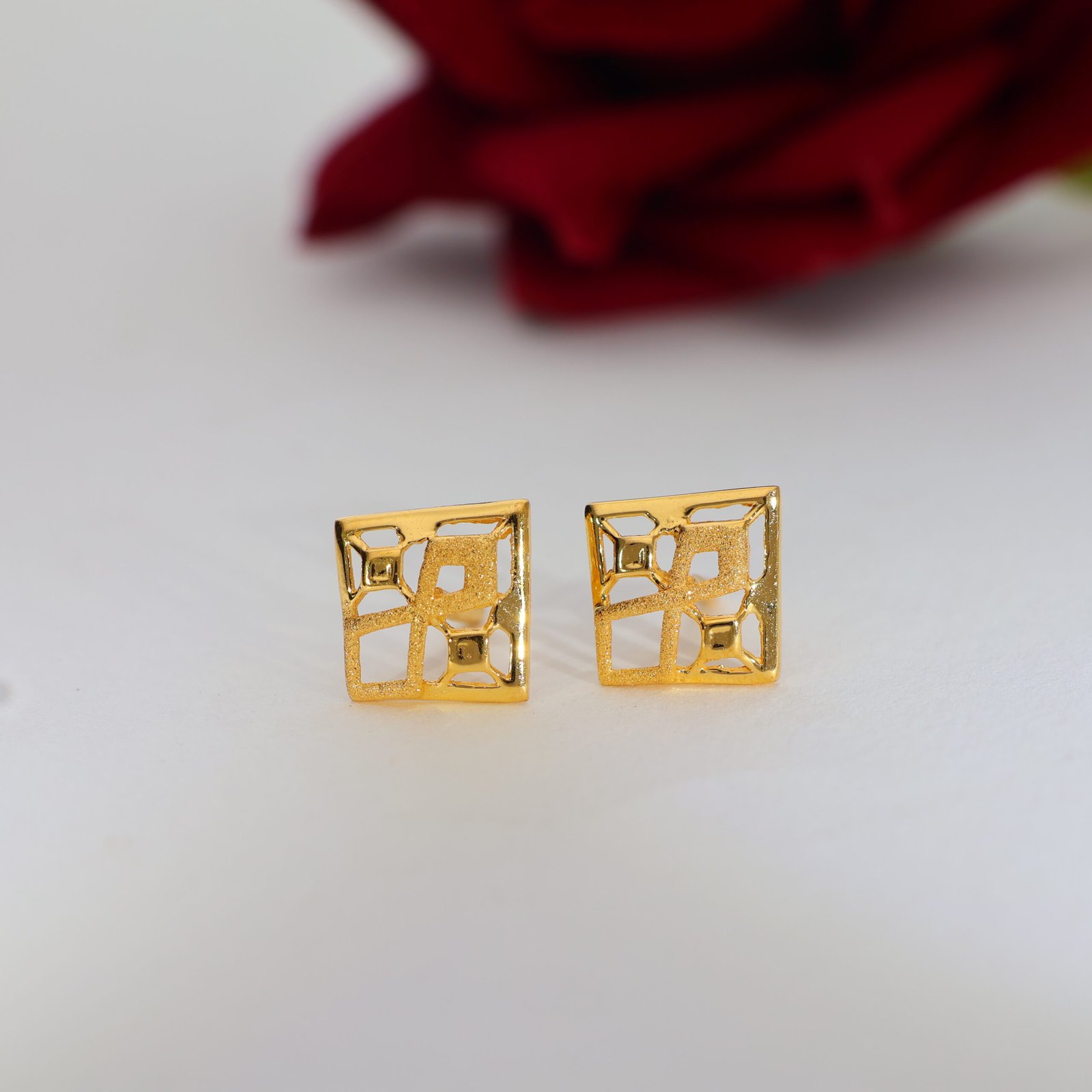 Bloom Square Stud Earrings