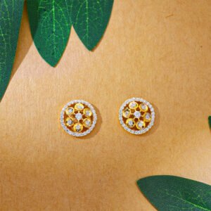 Diamond Bloom Gold Earrings