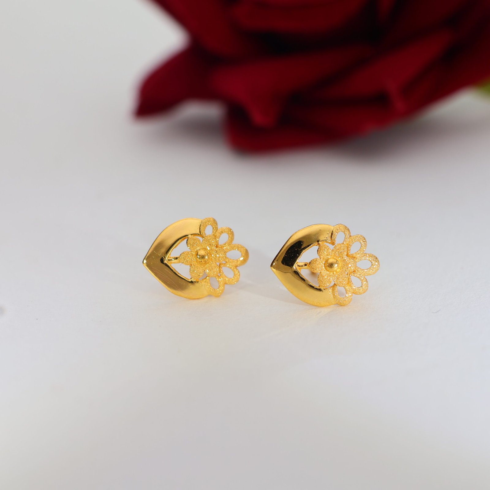 Blossom Frame Gold Earrings