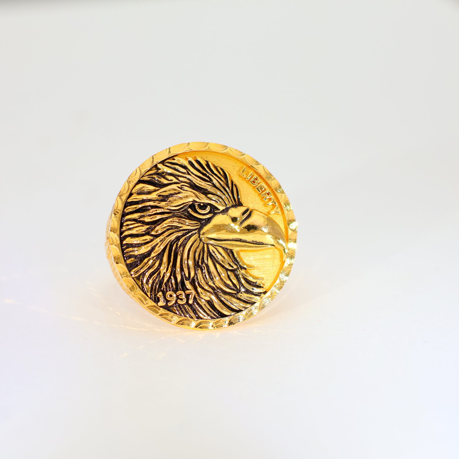 Liberty Eagle Gold Ring