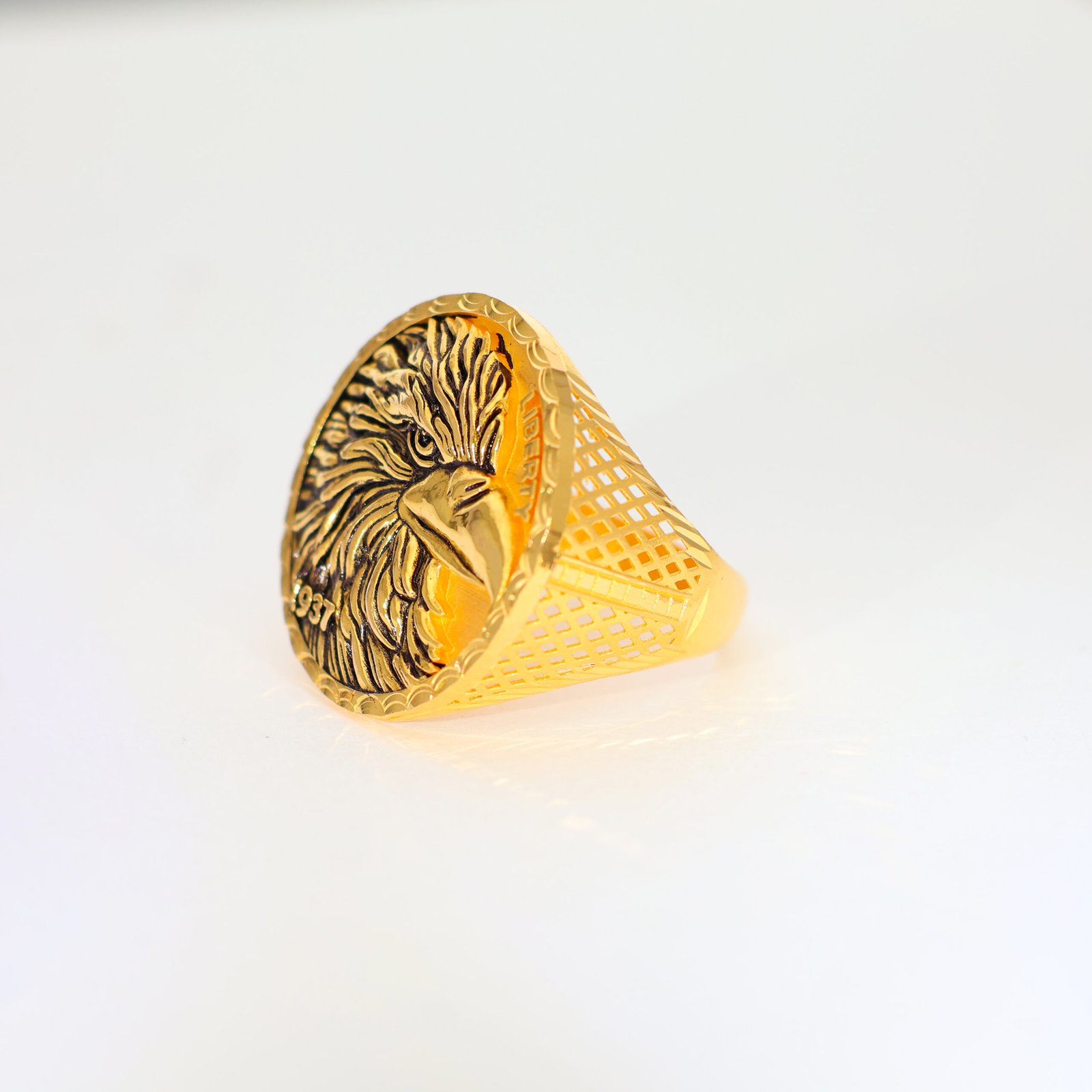 Liberty Eagle Gold Ring - Image 2