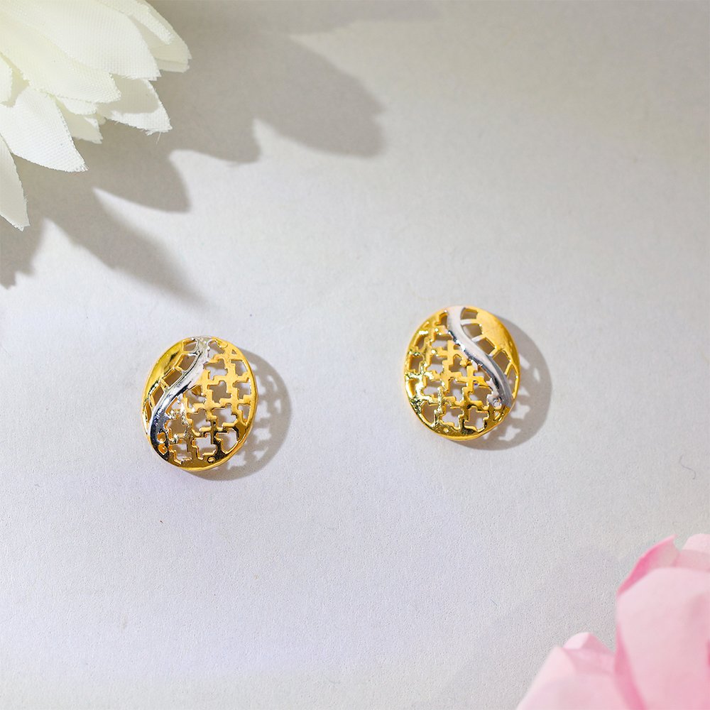 Eternal Blossom Gold Stud Earrings