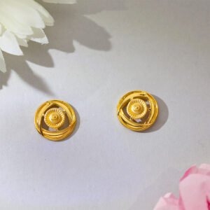 Nature Glow Gold Stud Earrings