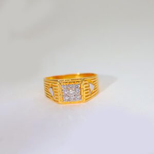 Elite Shine Gold Gents Stone Ring