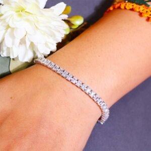 Crystal Line Solitaire Bracelet