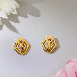 Hexa Grace Gold Stud Earrings