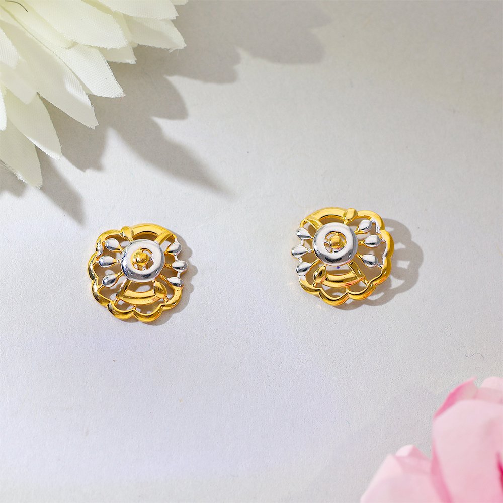 Eternal Blossom Gold Stud Earrings