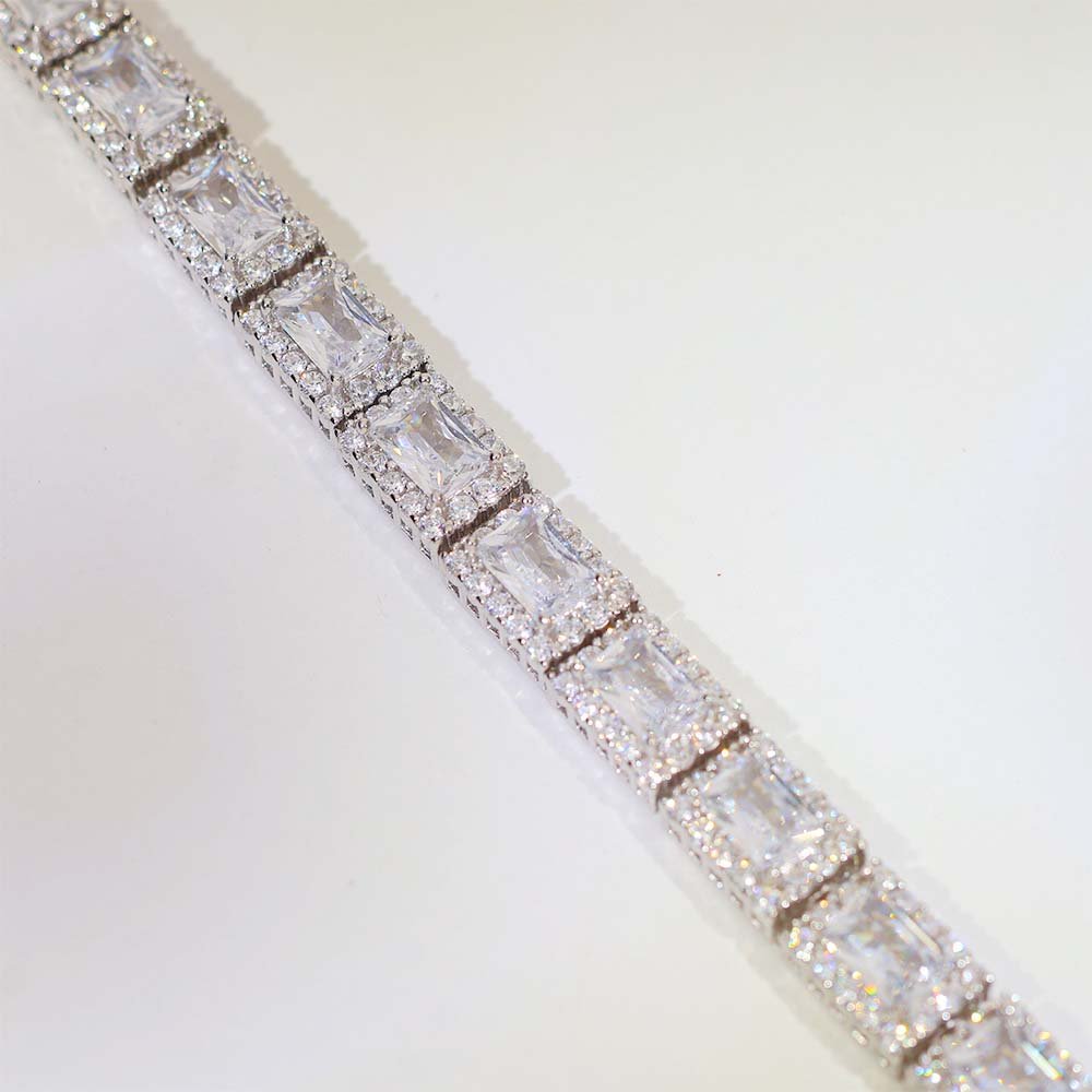 Ice Square Solitaire Bracelet - Image 2
