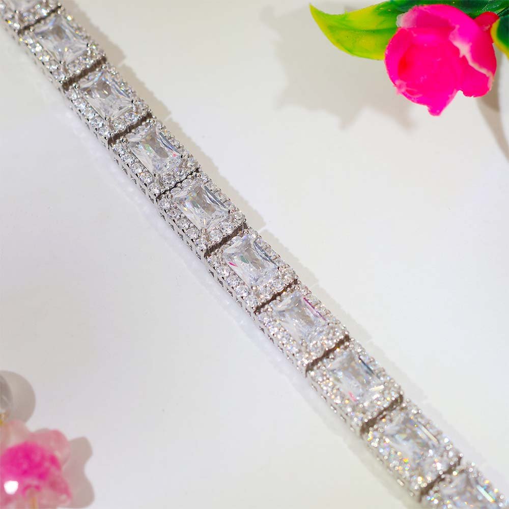 Ice Square Solitaire Bracelet - Image 5