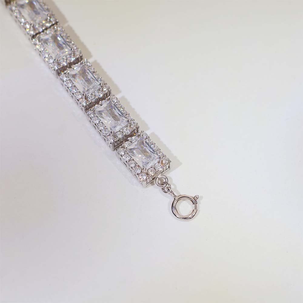 Ice Square Solitaire Bracelet - Image 3