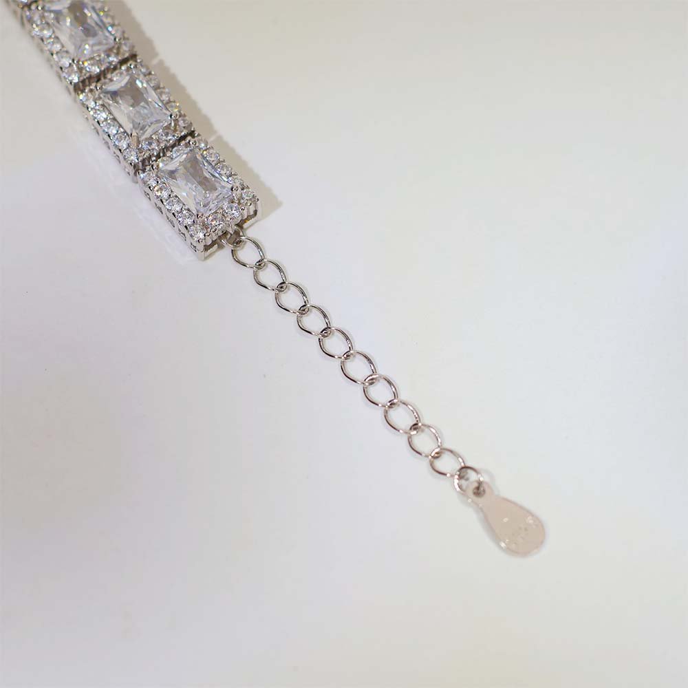 Ice Square Solitaire Bracelet - Image 4