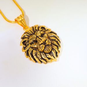 Warrior Lion Gold Gents Pendant