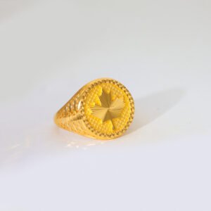 Maple Crown Gold Gents Ring