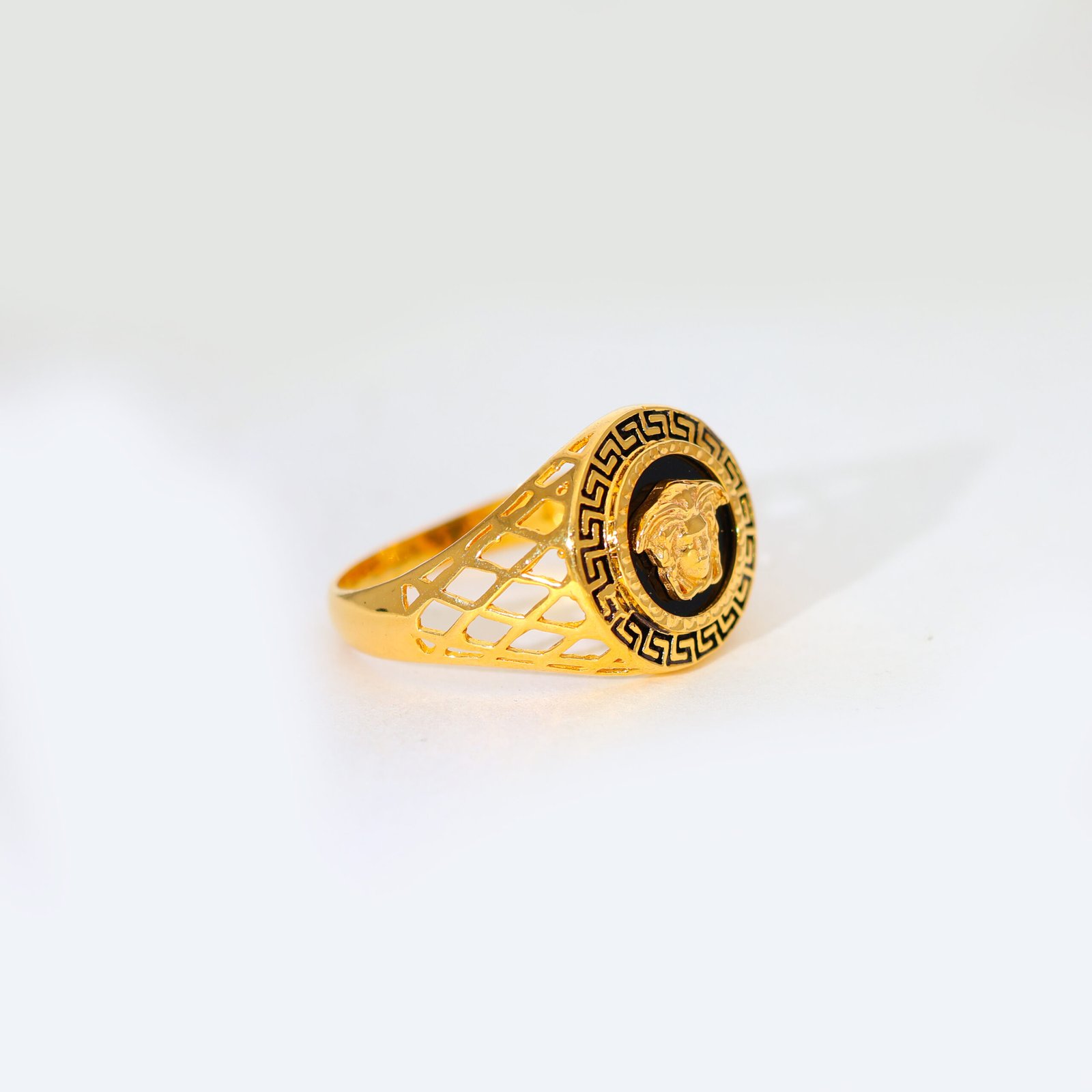 Greek Glory Gold Gents Ring - Image 3
