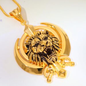 Royal Lion Khanda Gold Gents Pendant