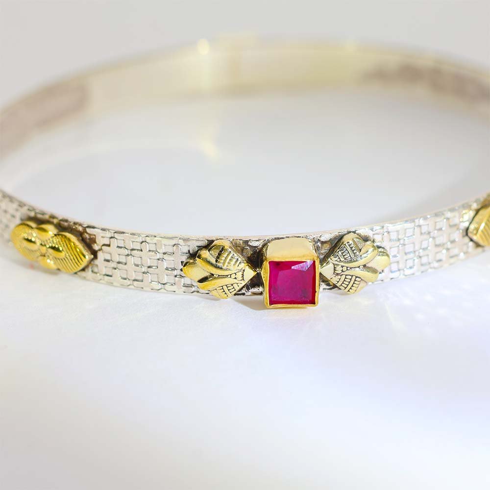 Royal Bloom Silver Bangles - Image 2