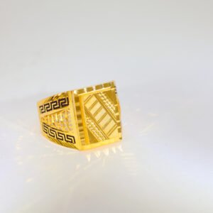 Royal Geometric Gold Gents Ring
