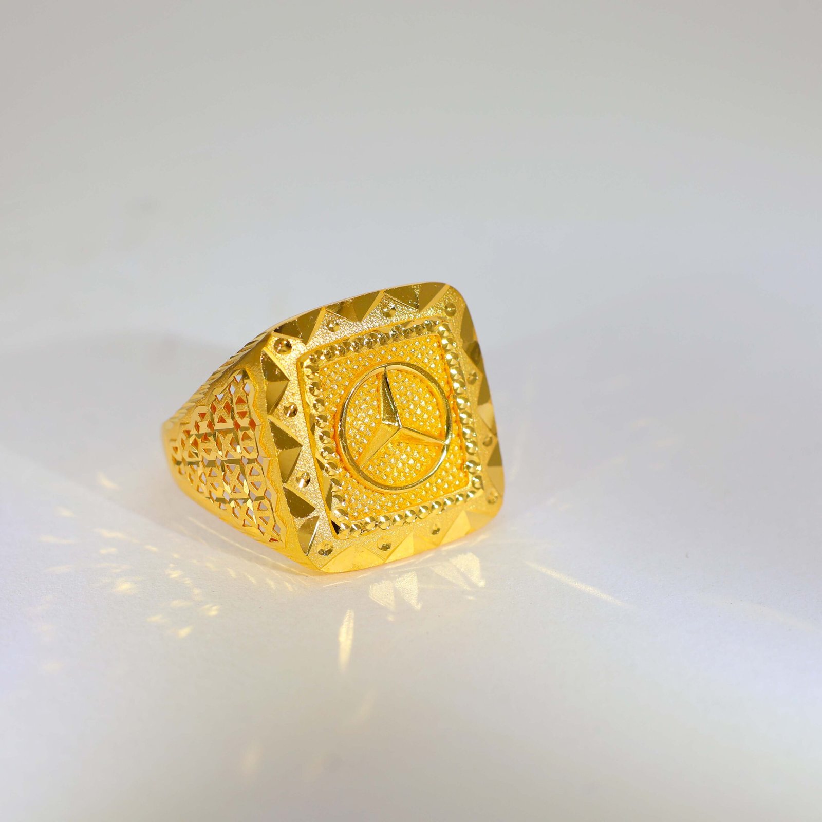 Imperial Square Gold Gents Ring