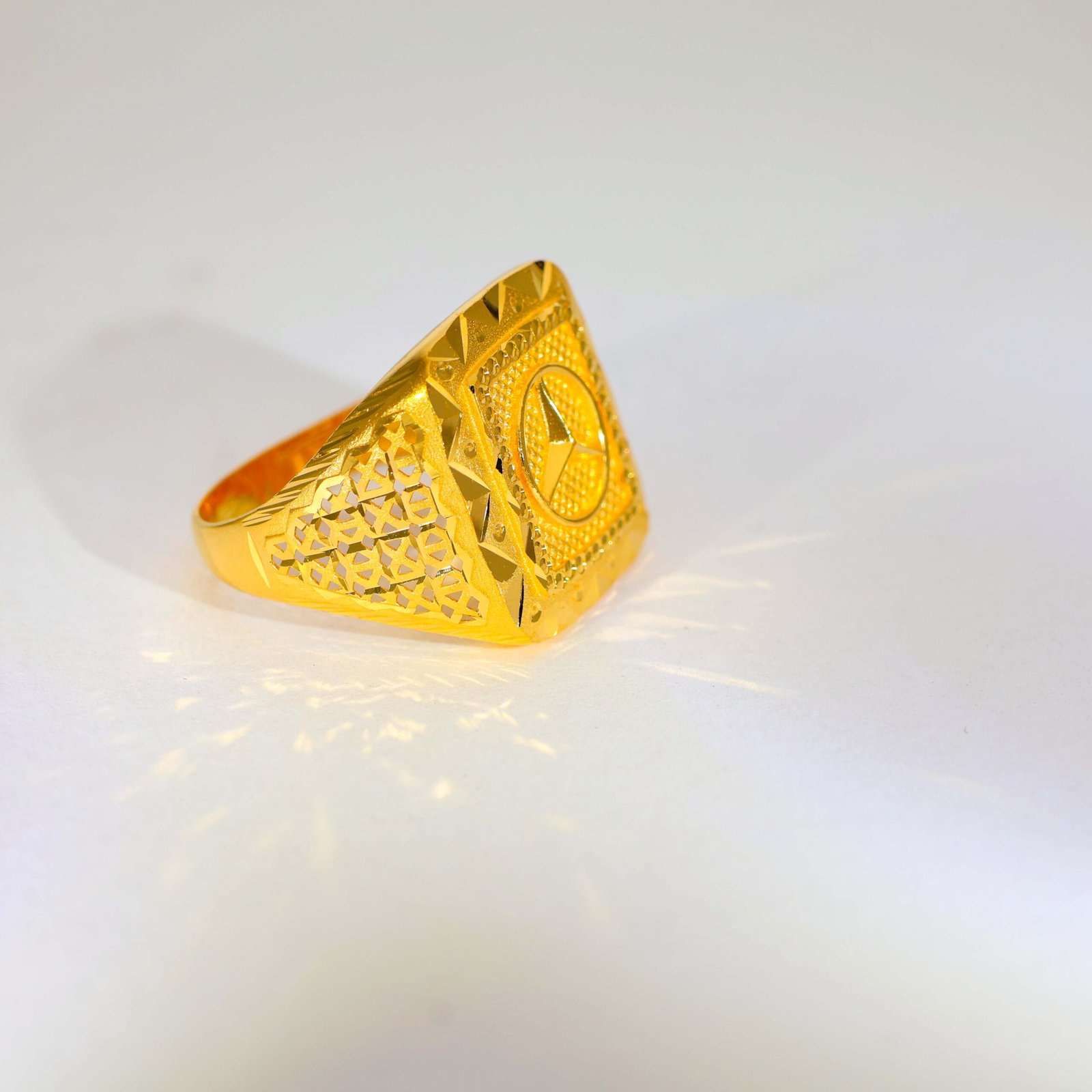 Imperial Square Gold Gents Ring - Image 2