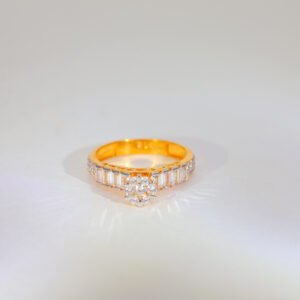 Crystal Blossom Gold Ladies Stone Ring