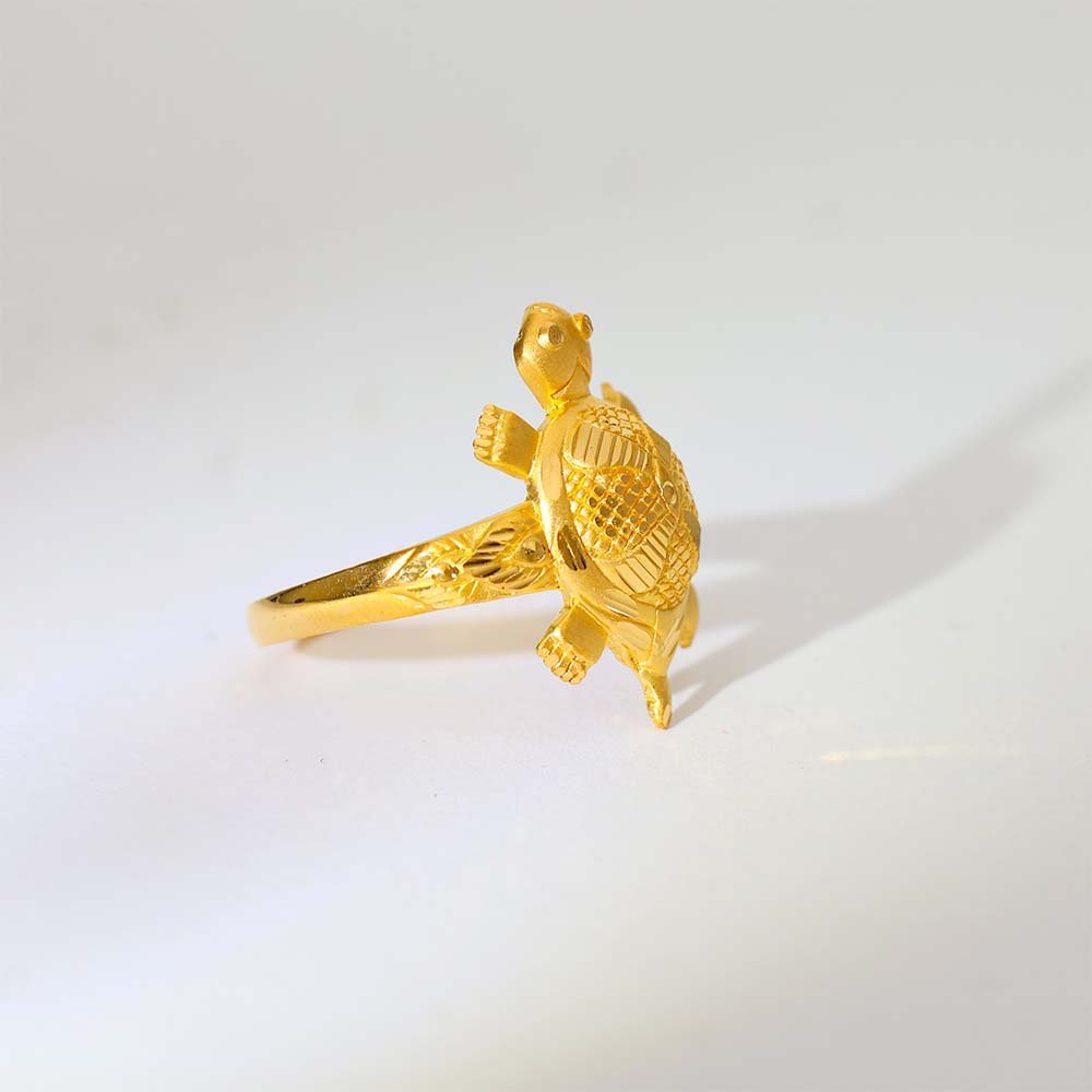 Golden Turtle Grace Ladies Ring - Image 2