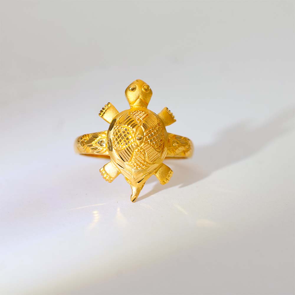 Golden Turtle Grace Ladies Ring